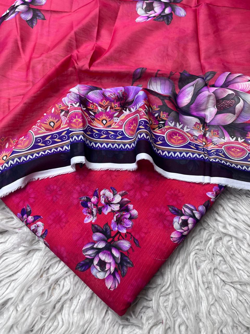 3Pc Sapphire Bana Dora Lawn Suit Vol-0125