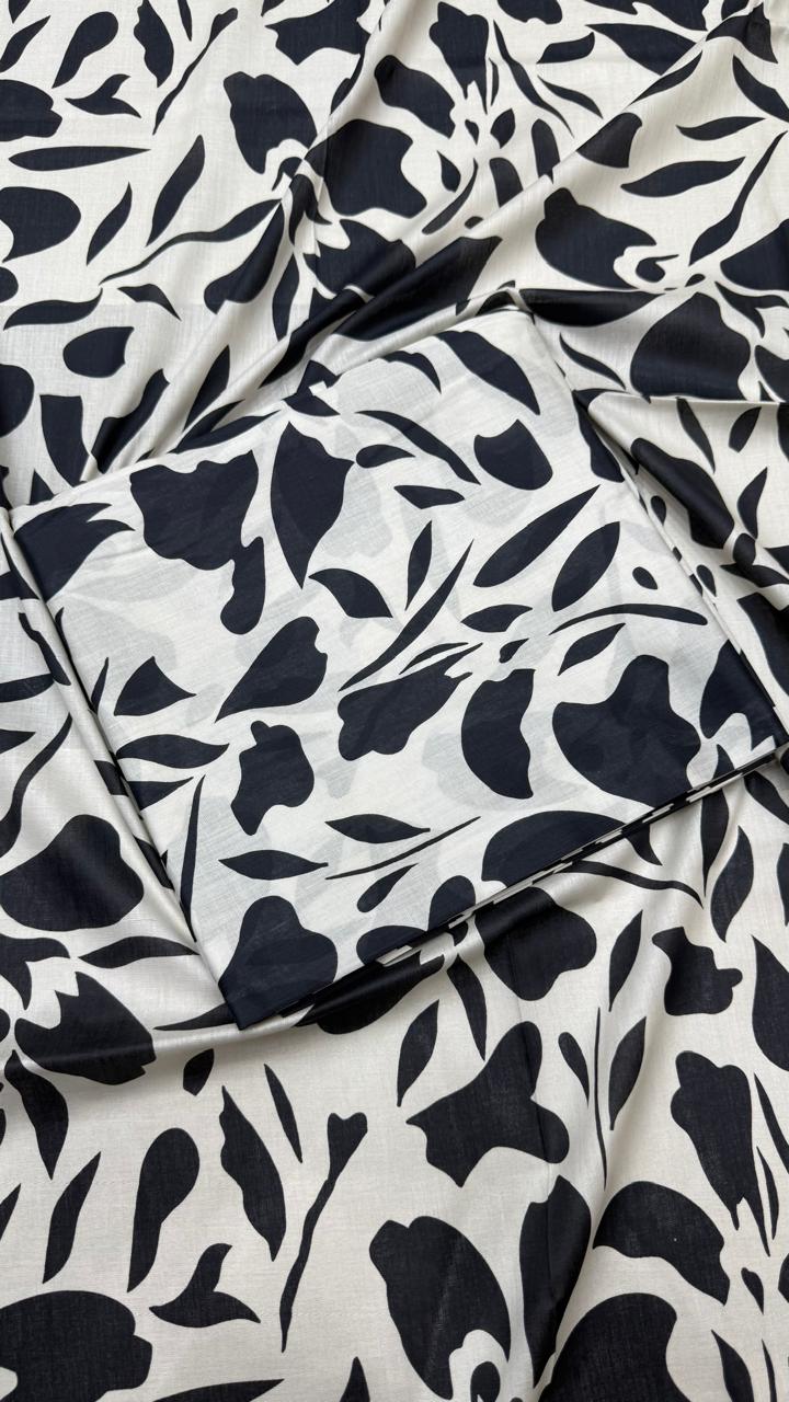 2Pc Lawn Allover Unstitched Suit #552 D