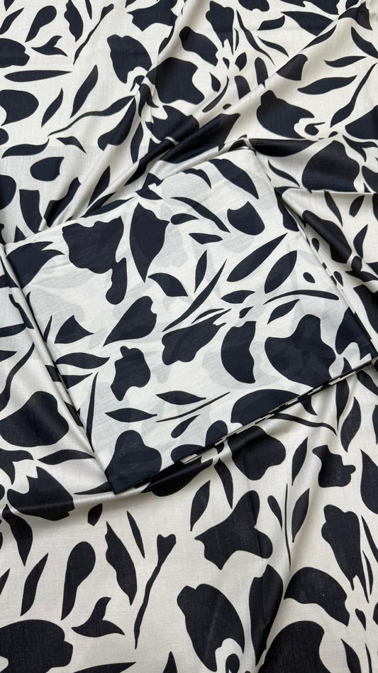 2Pc Lawn Allover Unstitched Suit #552 D