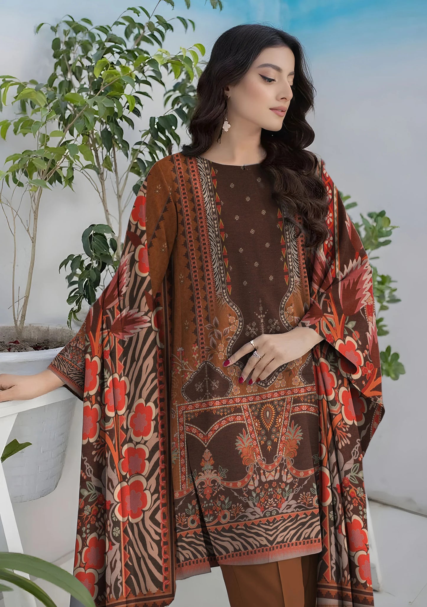2Pc Shamray Kameez & Duppata Suit - 0026