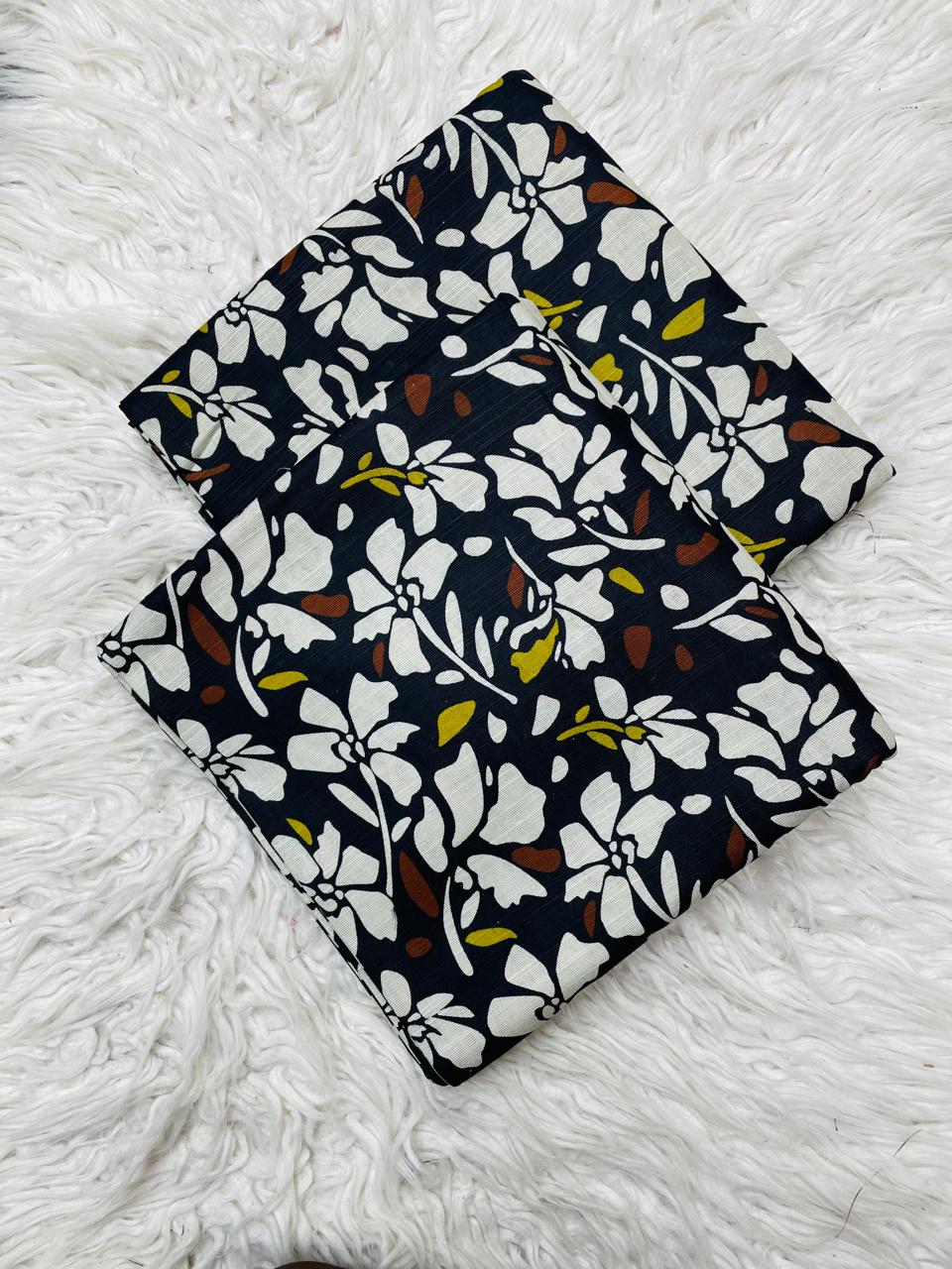 2 PC Slub Khaddar Allover Unstitched Suit Vol-0120