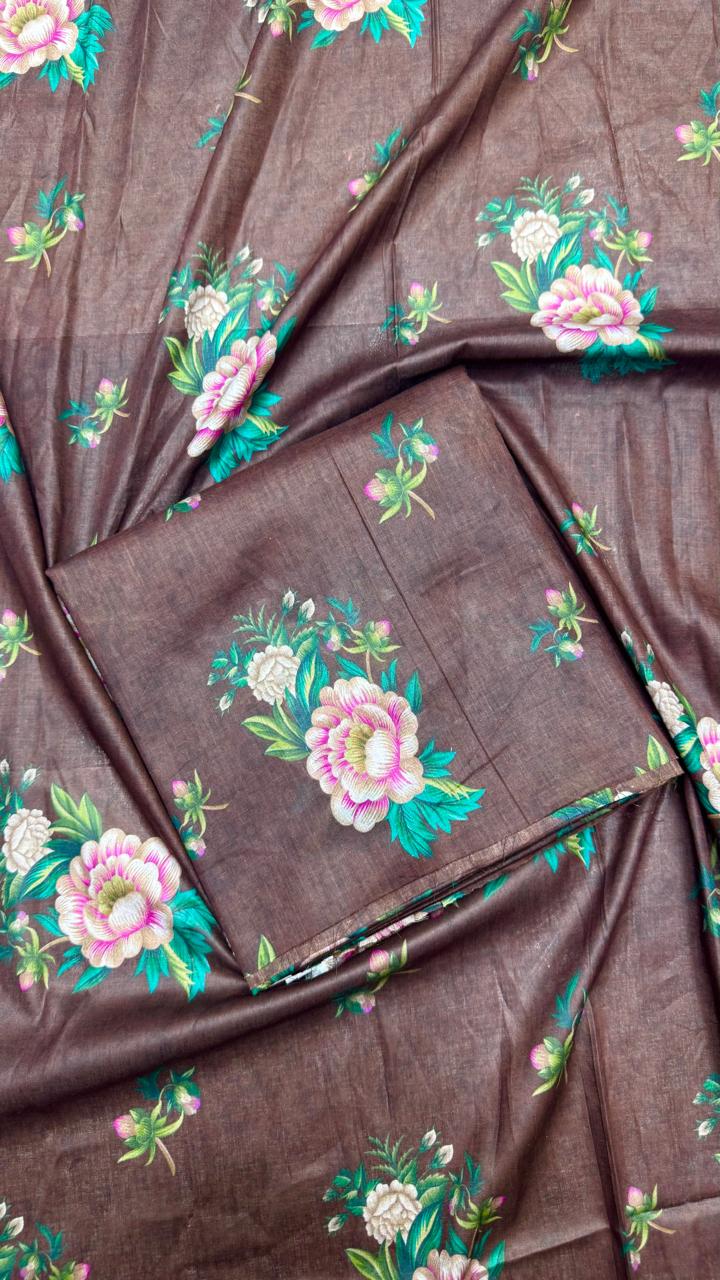 2Pc Lawn Allover Unstitched Suit #36149