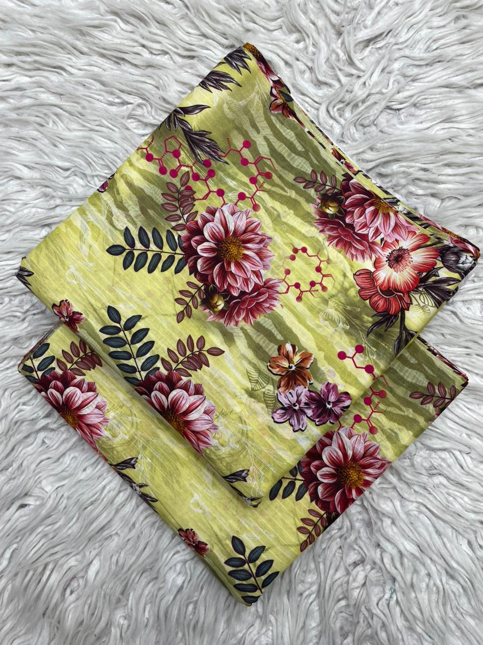 2Pc Lawn Bana Dora Digital Printed Suit Vol-18