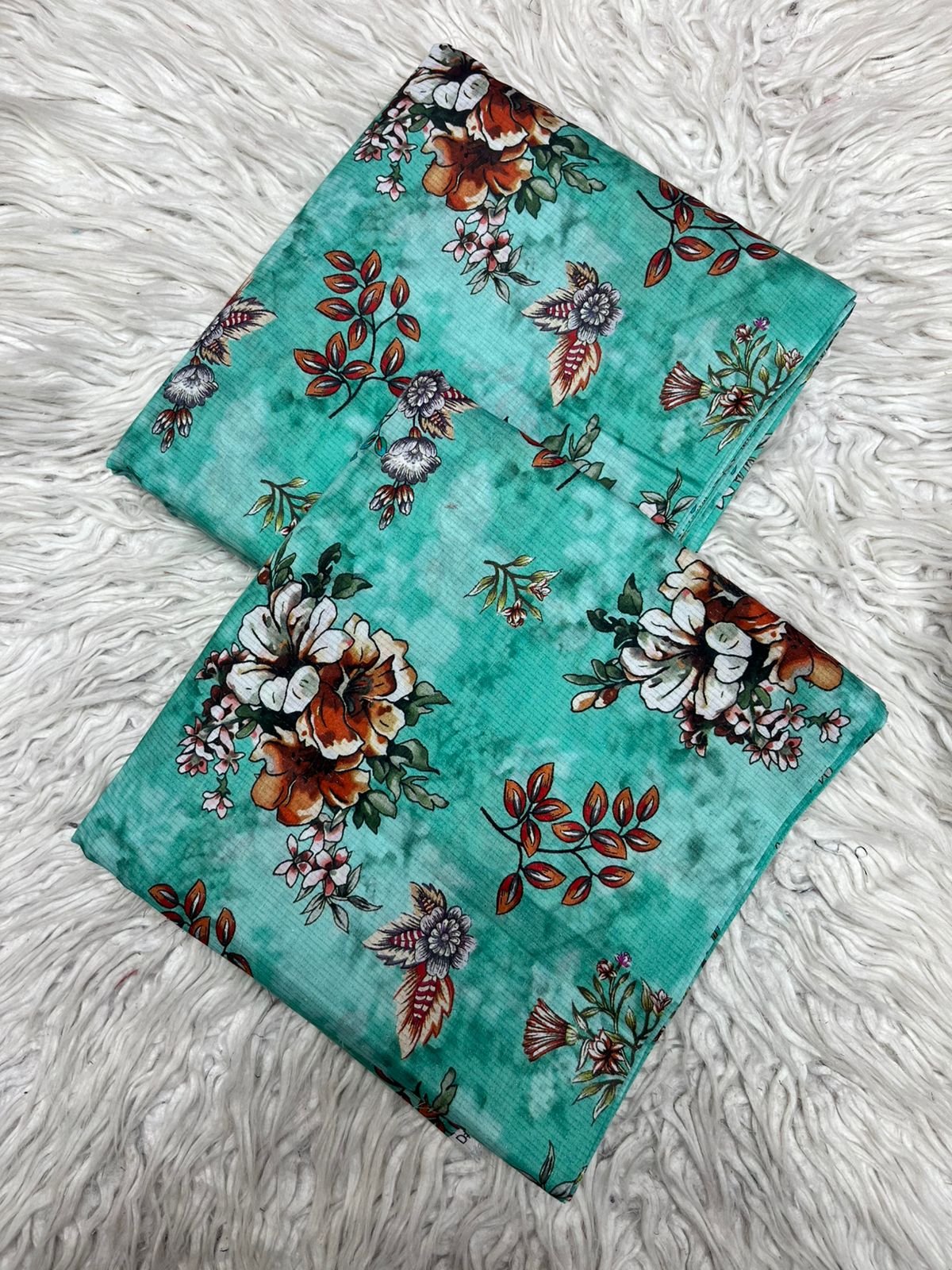 2Pc Chamki Lawn Digital Printed Unstitched Suit 485