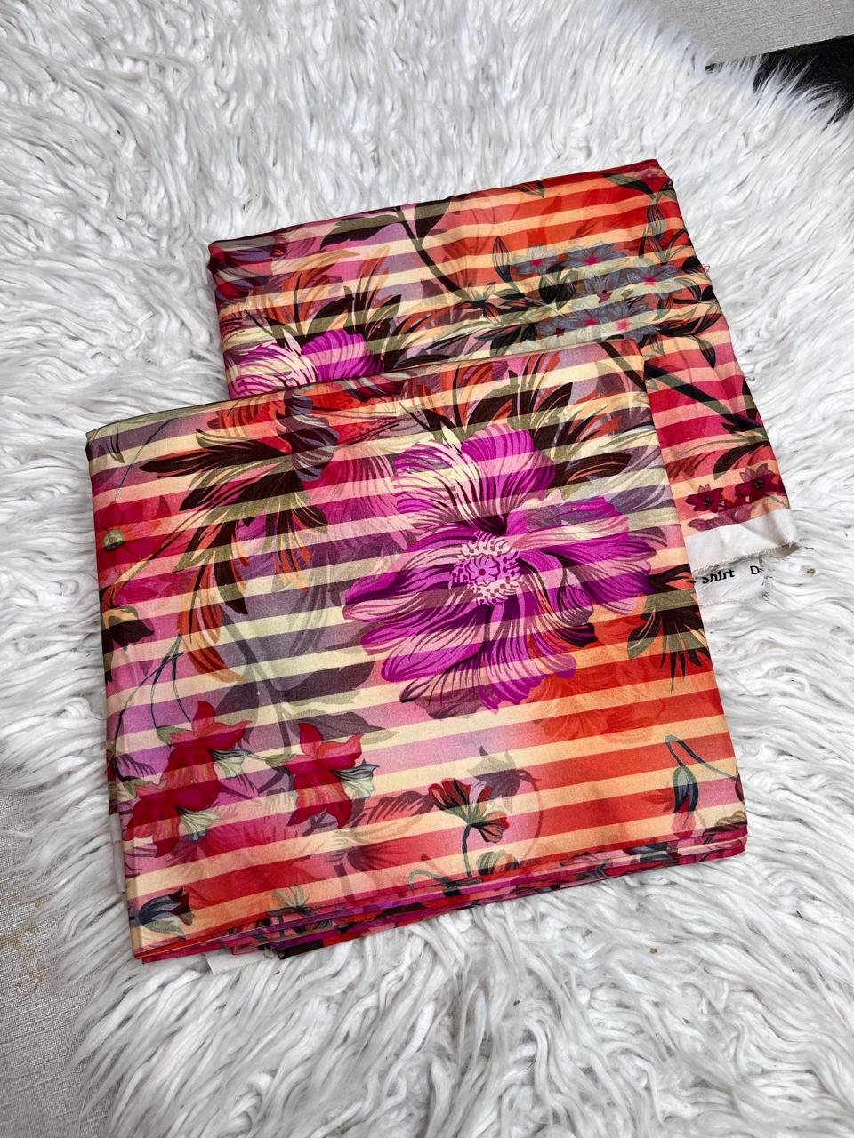 2Pc Linen Allover Unstitched Suit - #43041