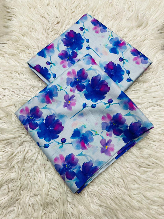 2Pc Linen Allover Unstitched Suit -0077