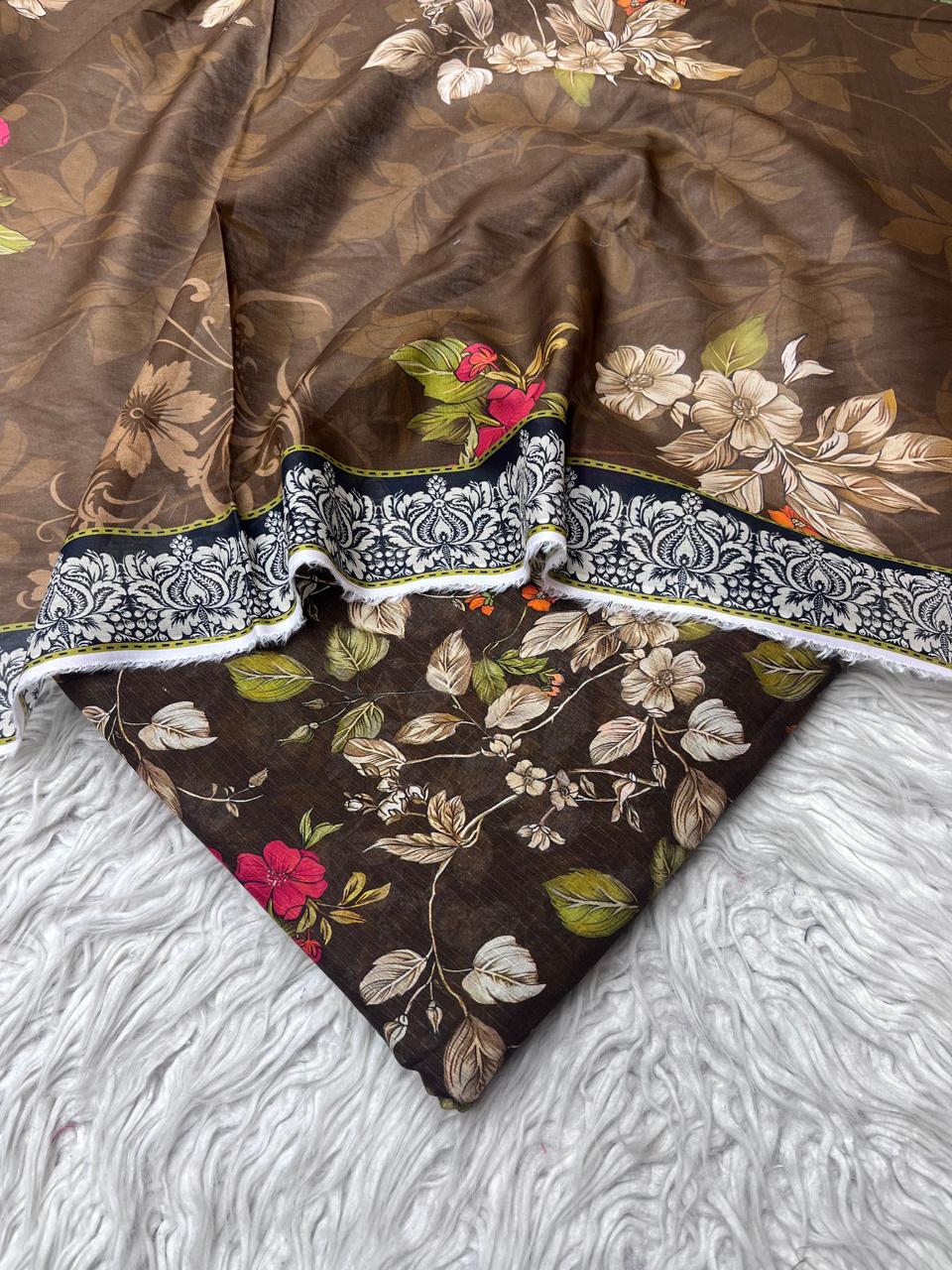 3Pc Sapphire Bana Dora Lawn Suit Vol-0125