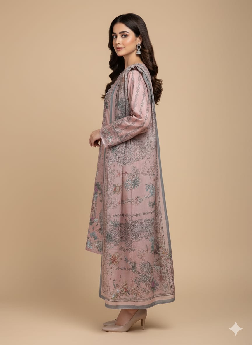 2 PC Firdous Kameez & Dupatta Unstitched Suit D-963