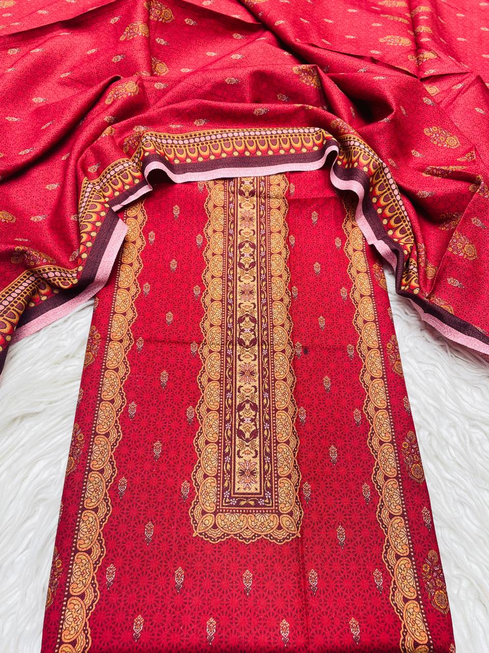 2 PC Dhanak Printed Kameez & Dupatta Unstitched Suit Vol-3103