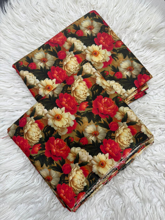 2Pc Kamal Slub Allover Unstitched Suit - #43729