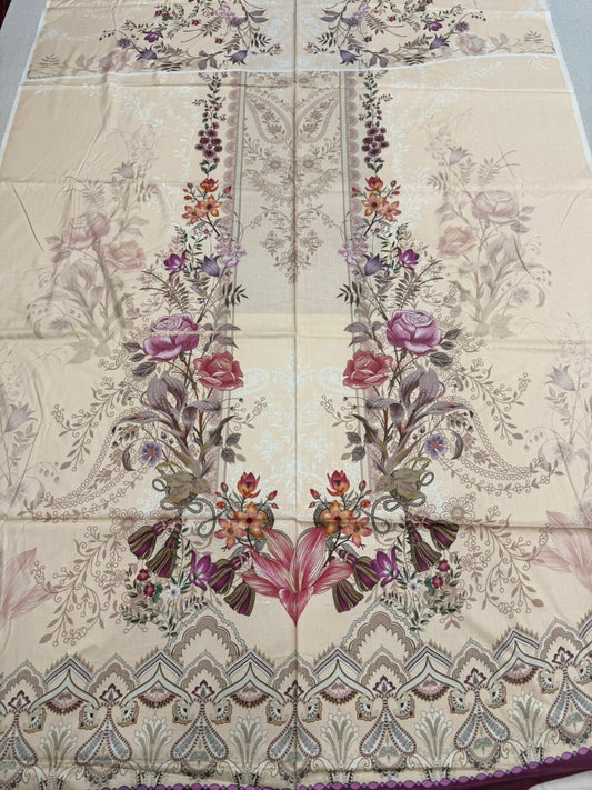 2Pc Linen Kameez & Dupatta Suit - 0081