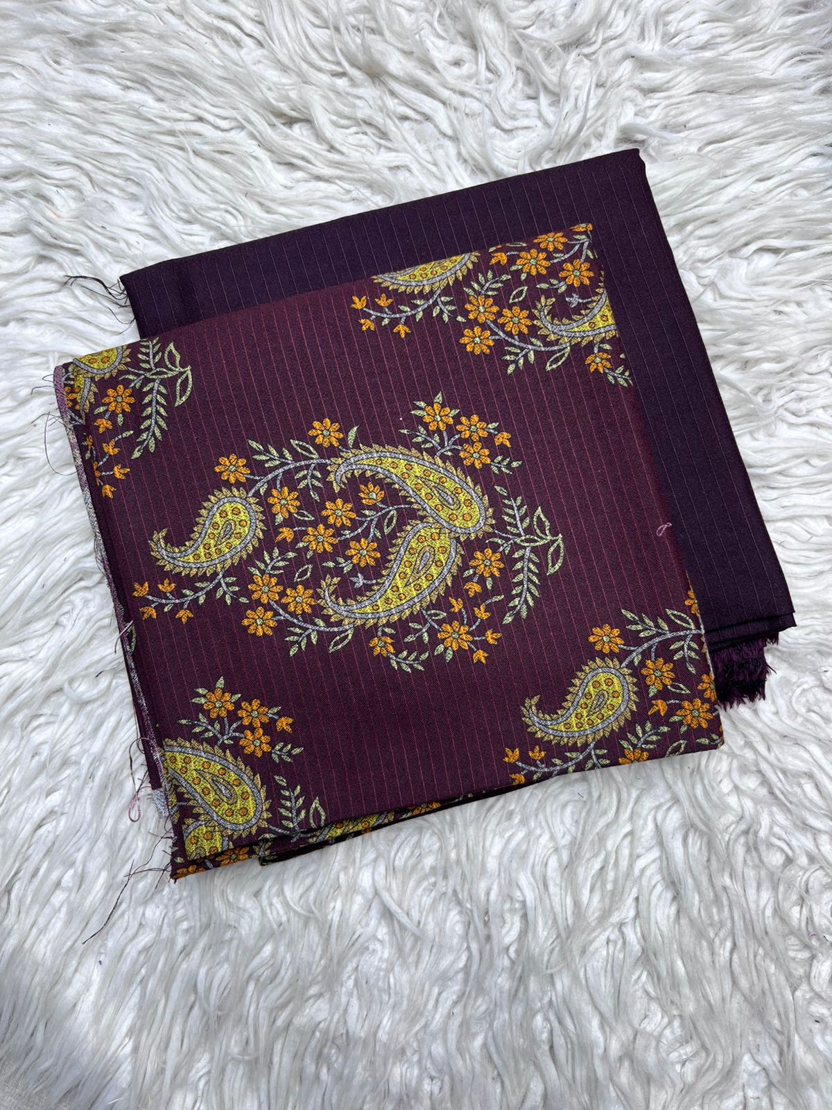 2Pc BanaDora Dhanak Unstitched Suit - 0089