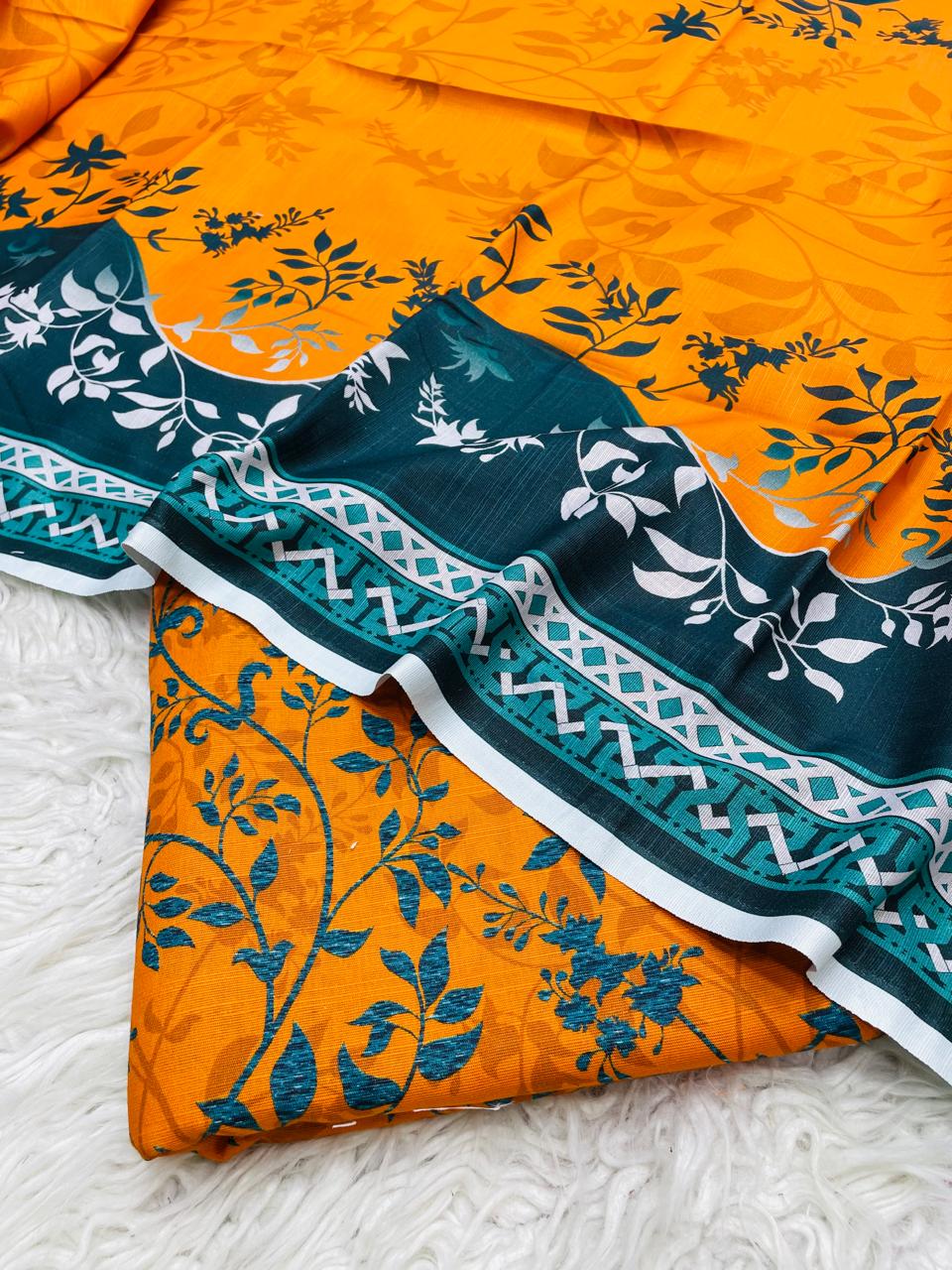 3 PC Slub Khaddar Allover Suit Vol-0110