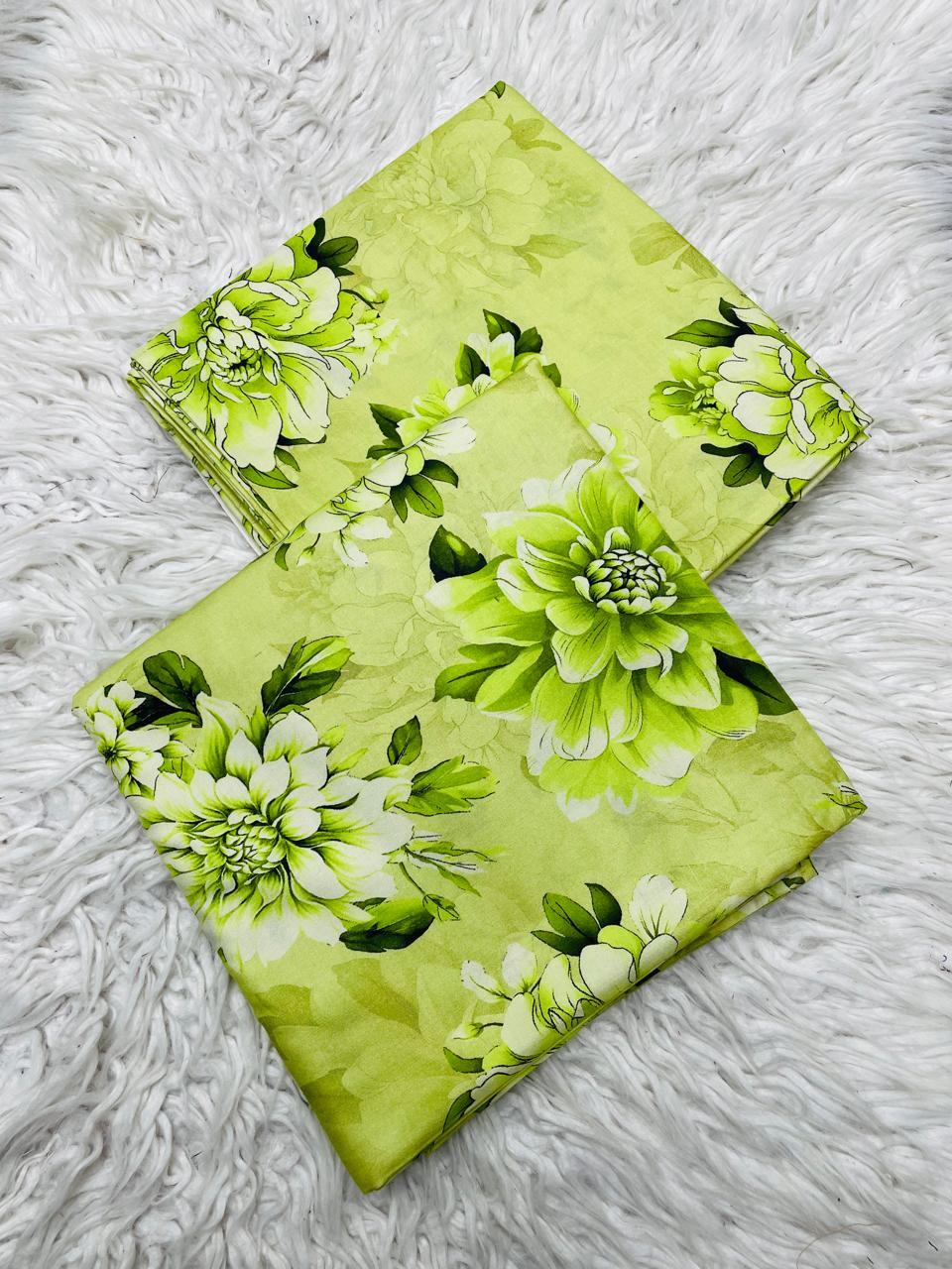 2Pc Linen Allover Unstitched Suit -0077