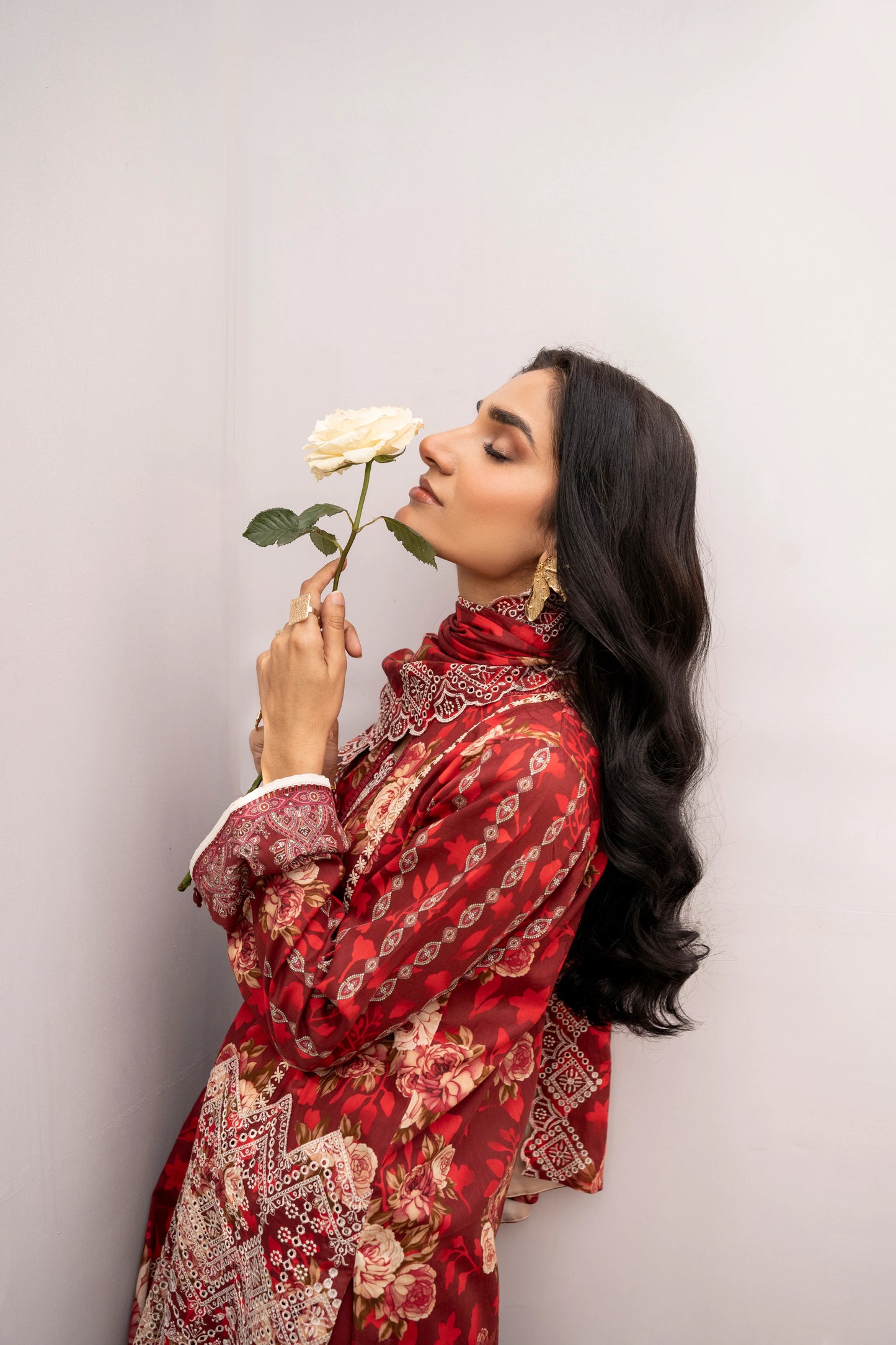 Firdous - Embroidered - Printed - Lawn - 3pc - D771