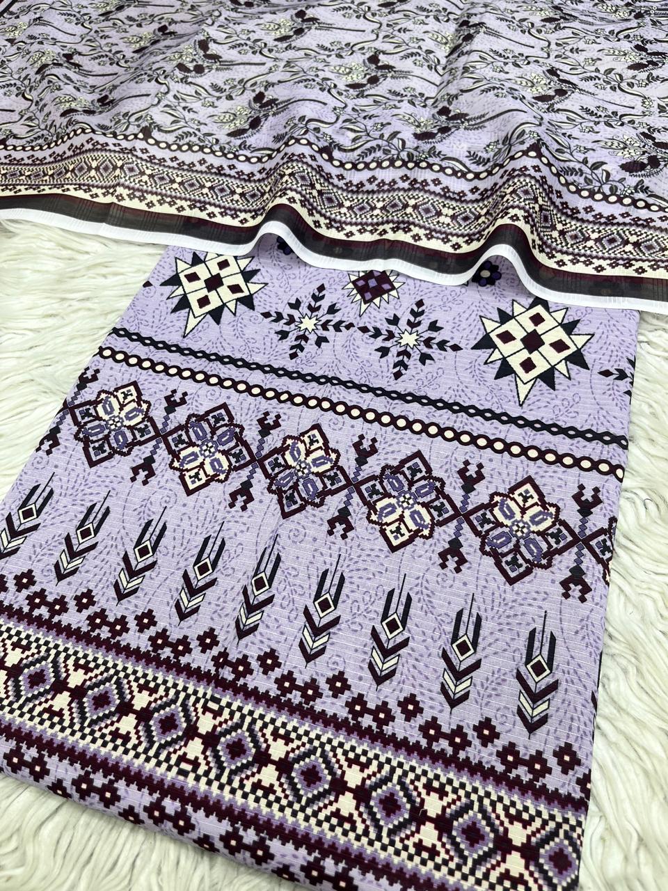 2Pc Lawn Bana Dora Kameez & Cortrai Duppata 3197