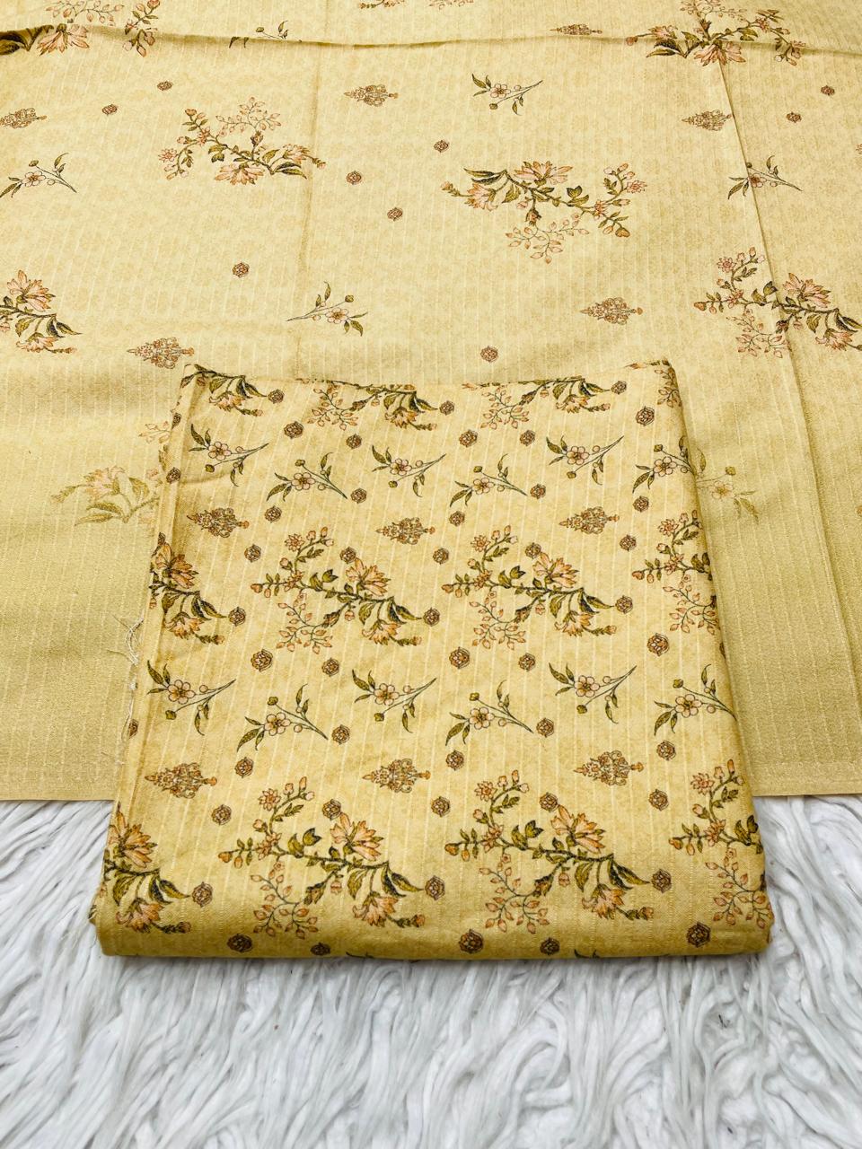 2 PC Dhanak Printed Kameez & Dupatta Unstitched Suit Vol-3103