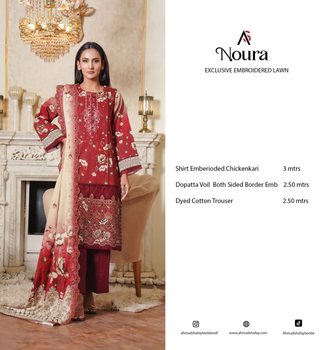 NOURA EXCLUSIVE EMBROIDERED LAWN 0106