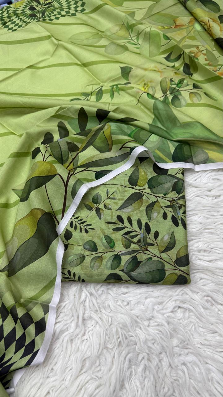 3Pc Lawn Unstitched Suit - #41505