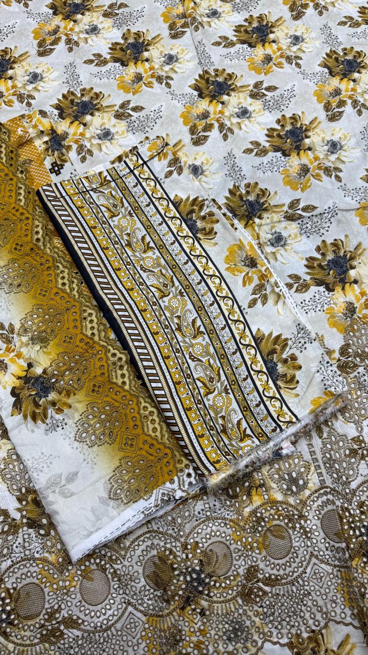 Firdous - Embroidered - Printed - Lawn - 2pc - D779