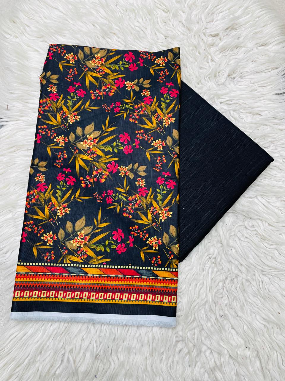 2Pc Kameez & Touser Slub Khaddar Suit - 0085