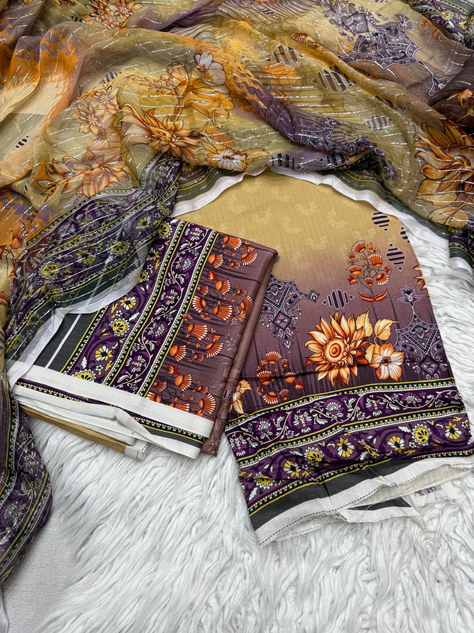 2Pc Al Karam Kameez & Dupatta - 87