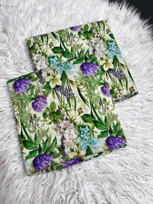 2Pc BanaDoria Linen Allover Suit - 377