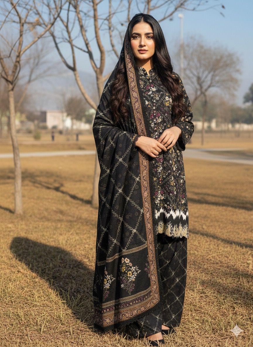 NOURA 3 PC UNSTITCHED SUIT VOL-0080