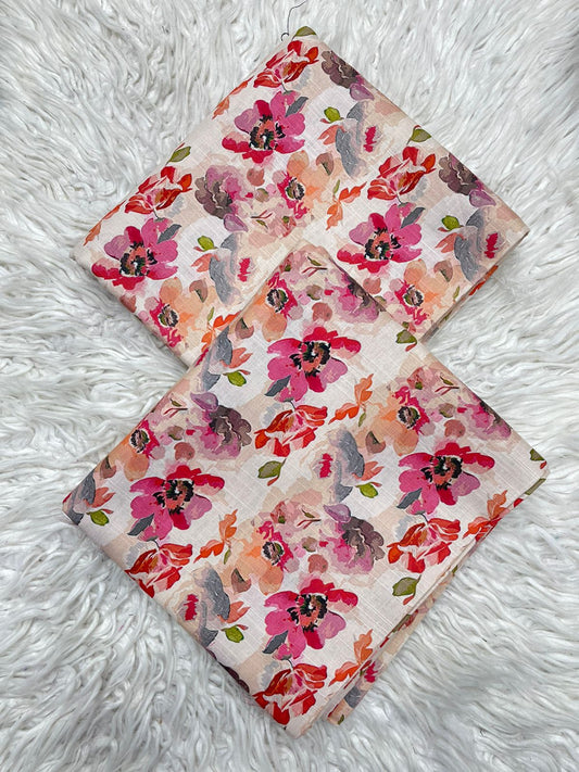 2Pc Slub Khaddar Allover Suit - 0098