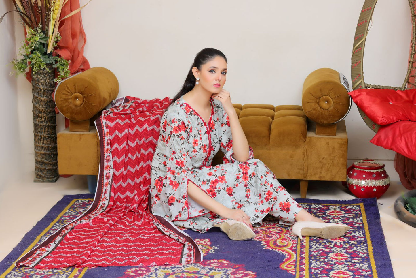 3Pc Supima Lawn Suit - #41056