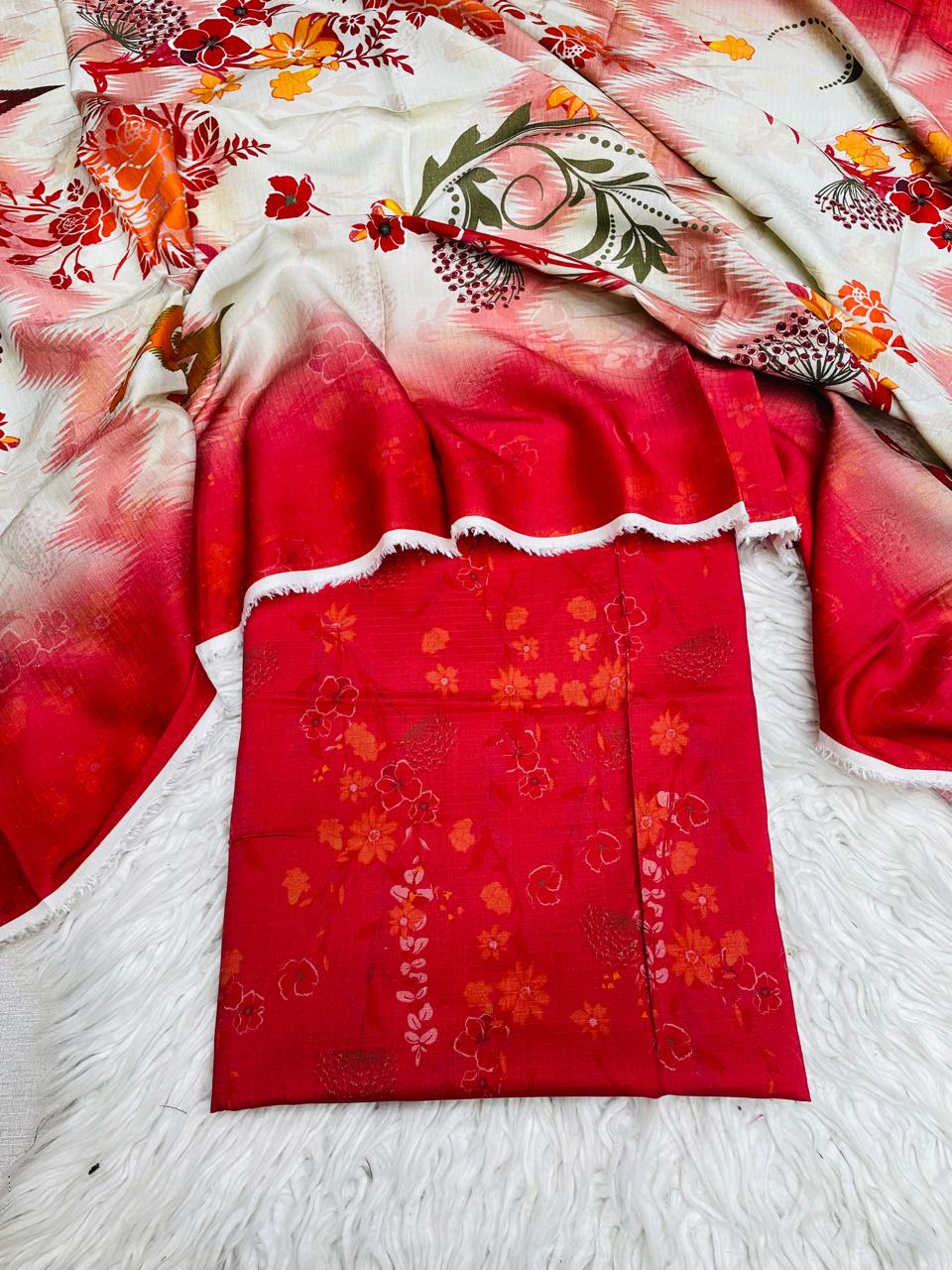 2 PC LINEN BANA DORA AL KARAM KAMEEZ & DUPATTA VOL-3169