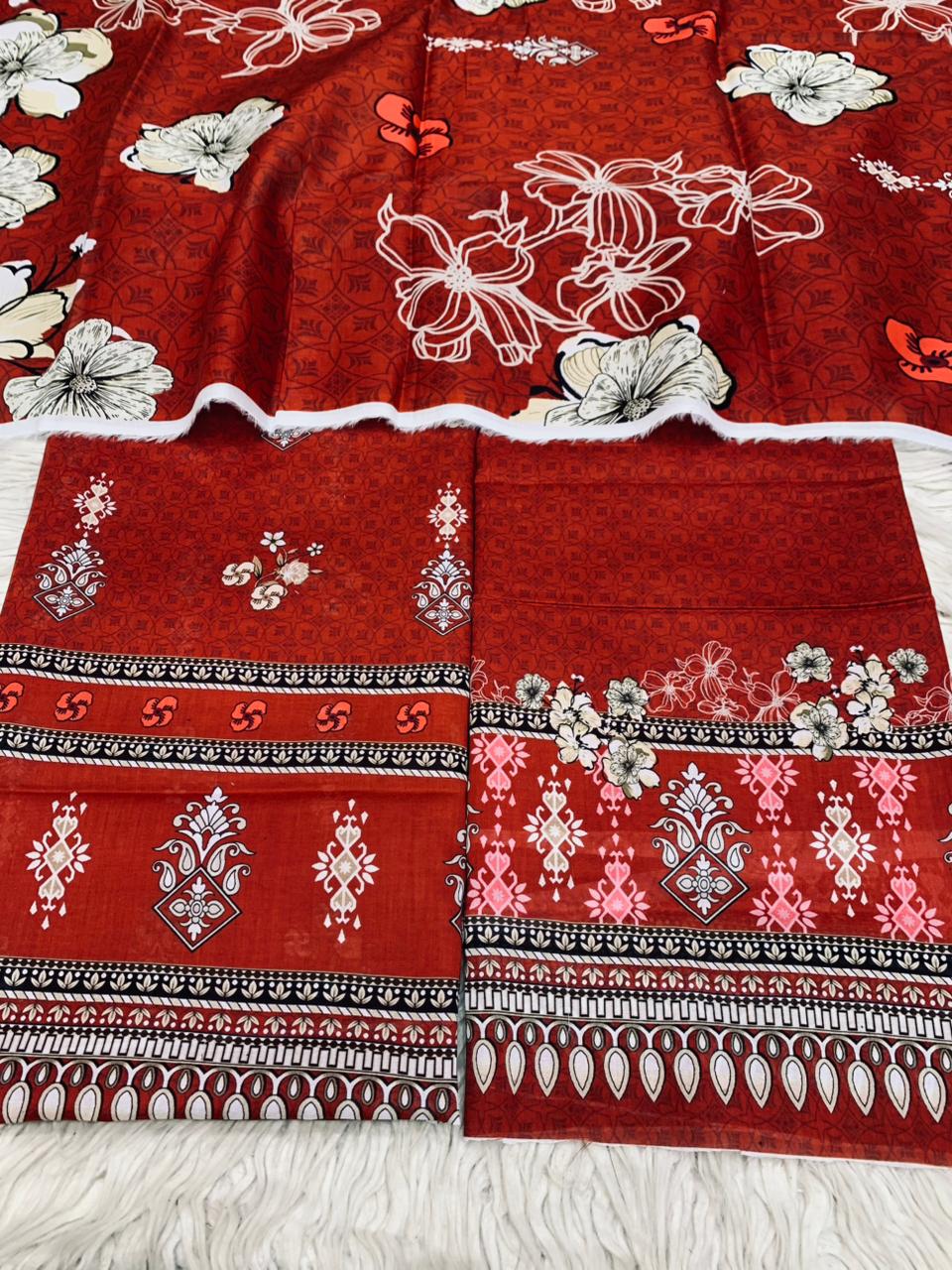 2Pc Lawn Kameez & Dupatta Vol-3205