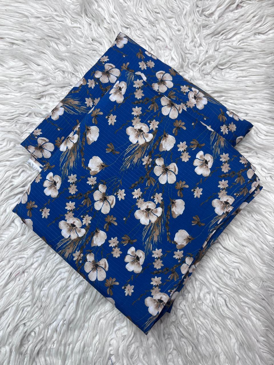 2Pc Bana Dora Linen Allover Suit Vol-3171