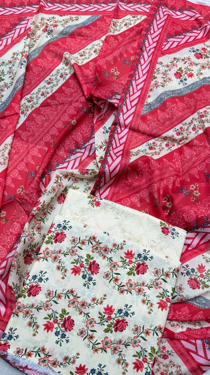 Firdous - Printed - Lawn - 3pc - D129