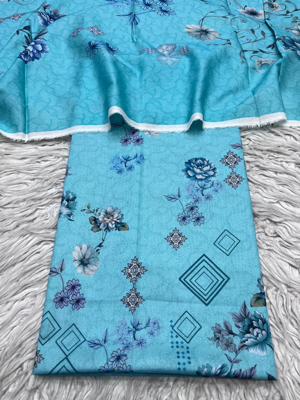 2Pc Karandi Kameez & Duppata Printed Vol-427