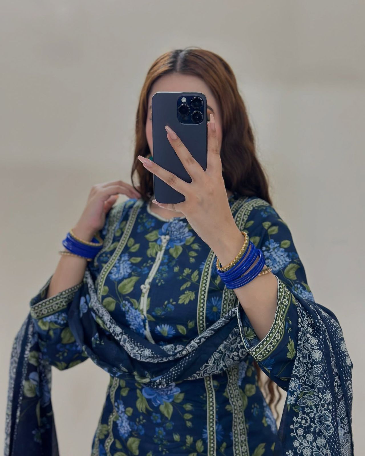 3Pc Supima Lawn Suit Vol - 694