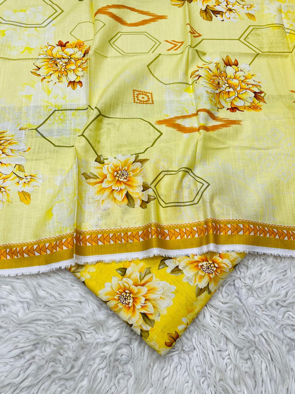 3 PC Slub Khaddar Allover Suit Vol-0101