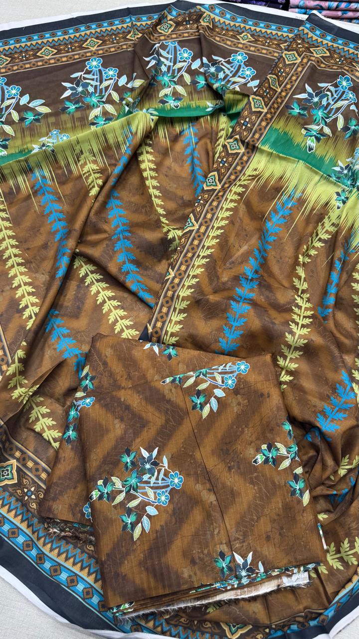 3Pc Bana Doria Allover Lawn Suit #35141