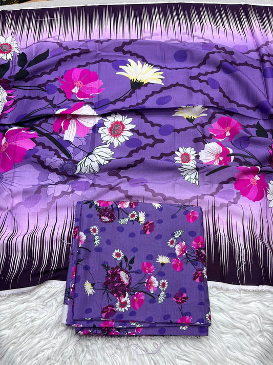 3Pc BanaDora Linen Allover Suit - 003