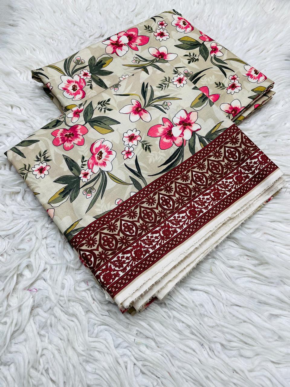 2Pc Linen Allover Unstitched Suit -0099