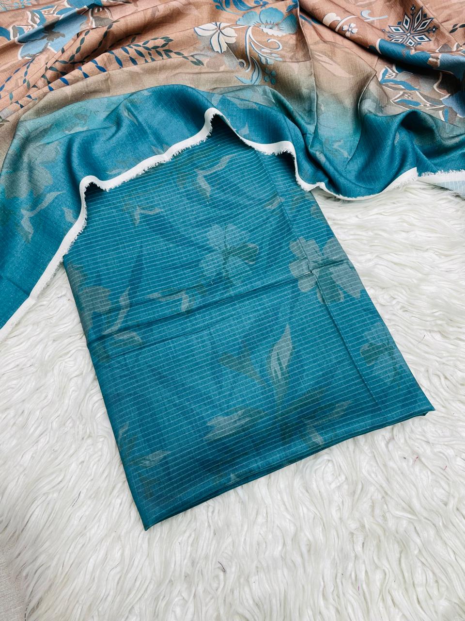 2 PC LINEN BANA DORA AL KARAM KAMEEZ & DUPATTA VOL-3169