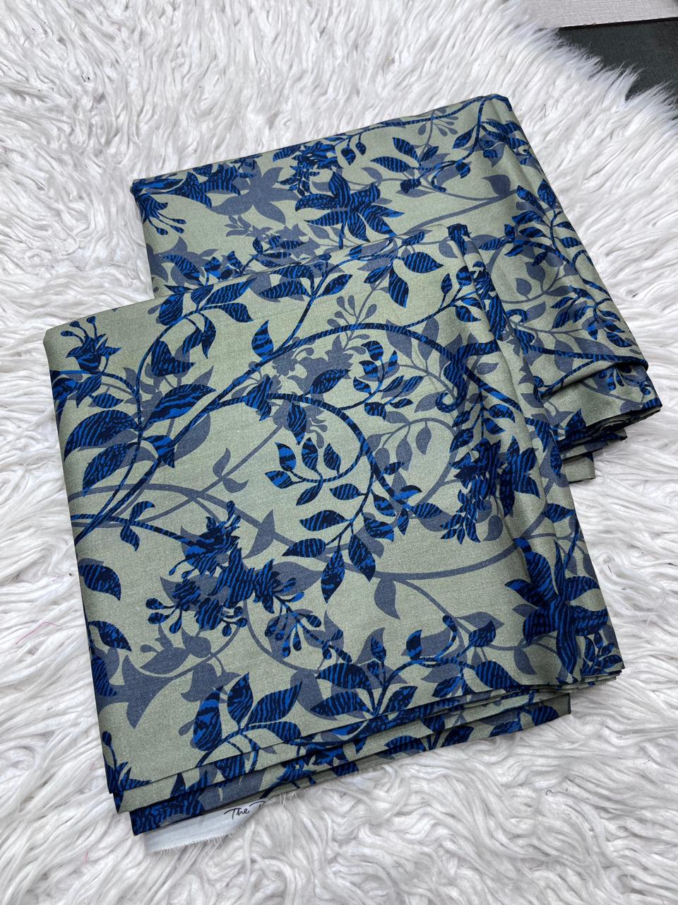2Pc Linen Allover Unstitched Suit - 6172