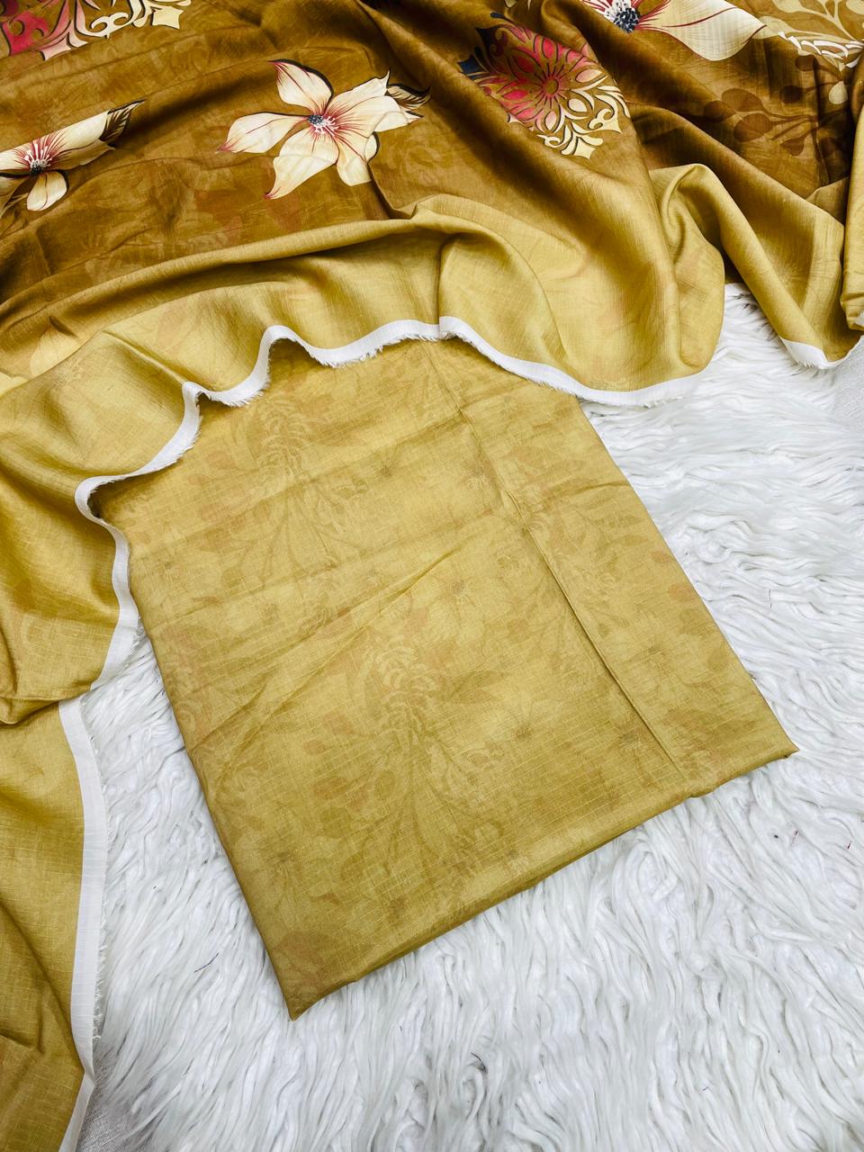 2 PC LINEN BANA DORA AL KARAM KAMEEZ & DUPATTA VOL-3169