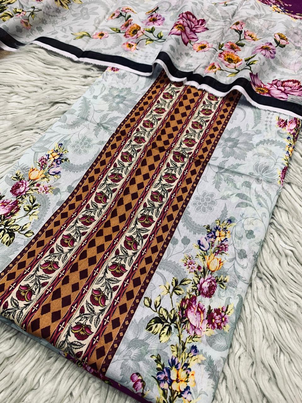 2Pc Noura Print Lawn Suit 0140
