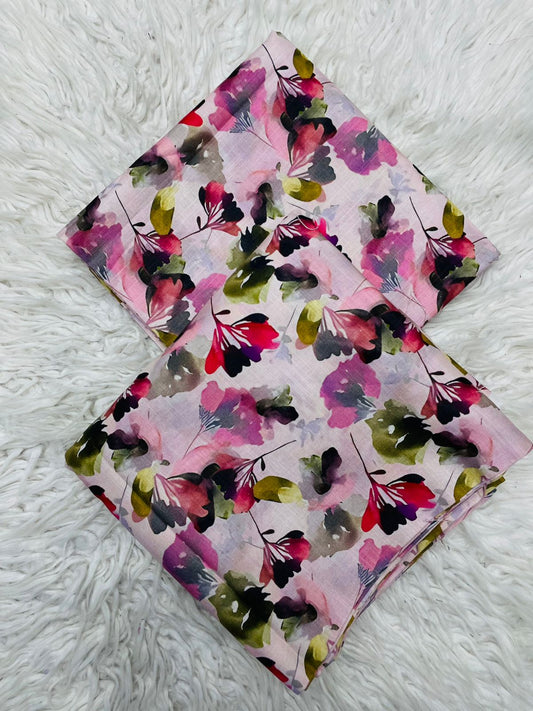 2Pc Slub Khaddar Allover Suit - 0098