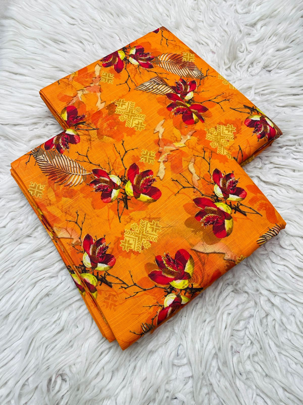 2 PC Khaddar Slub Allover Suit Vol-0093