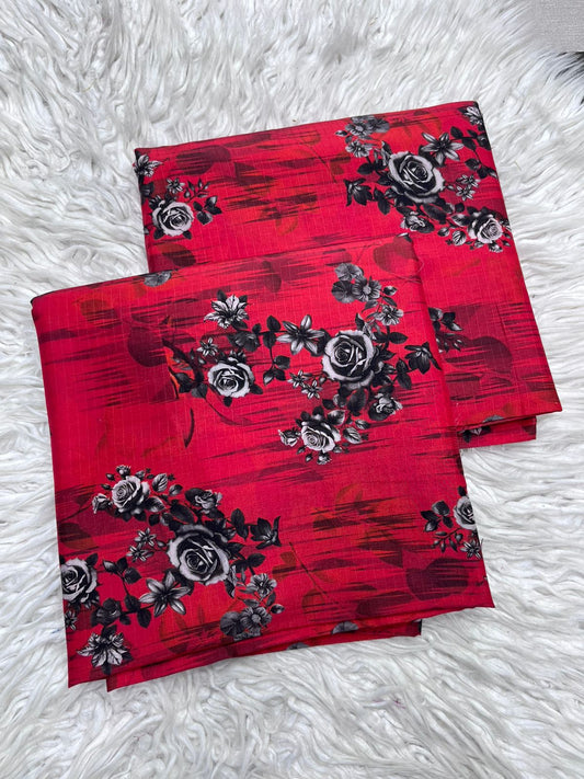 2Pc BanaDora Linen Allover Suit - 404