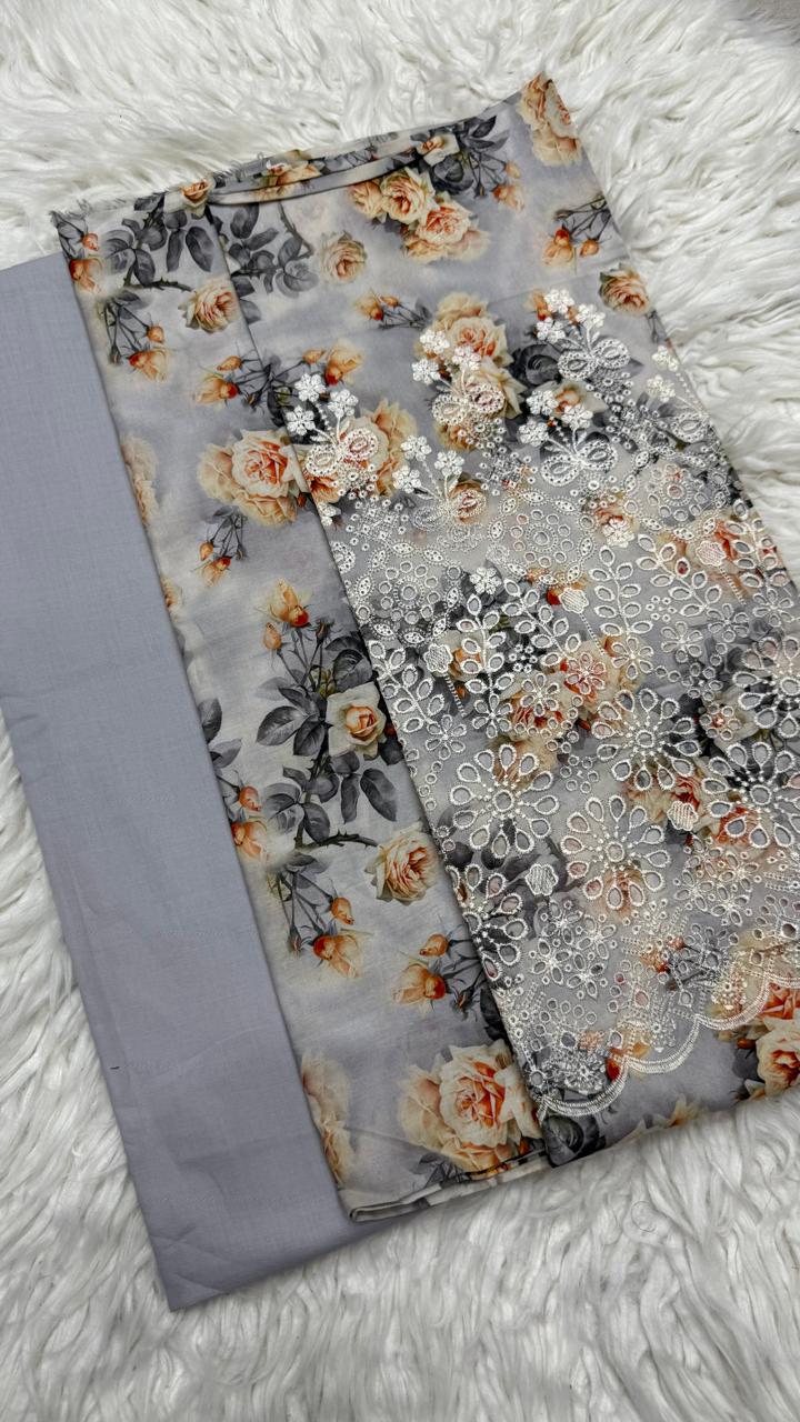 Firdous - Embroidered - Printed - Lawn - 2pc - D773