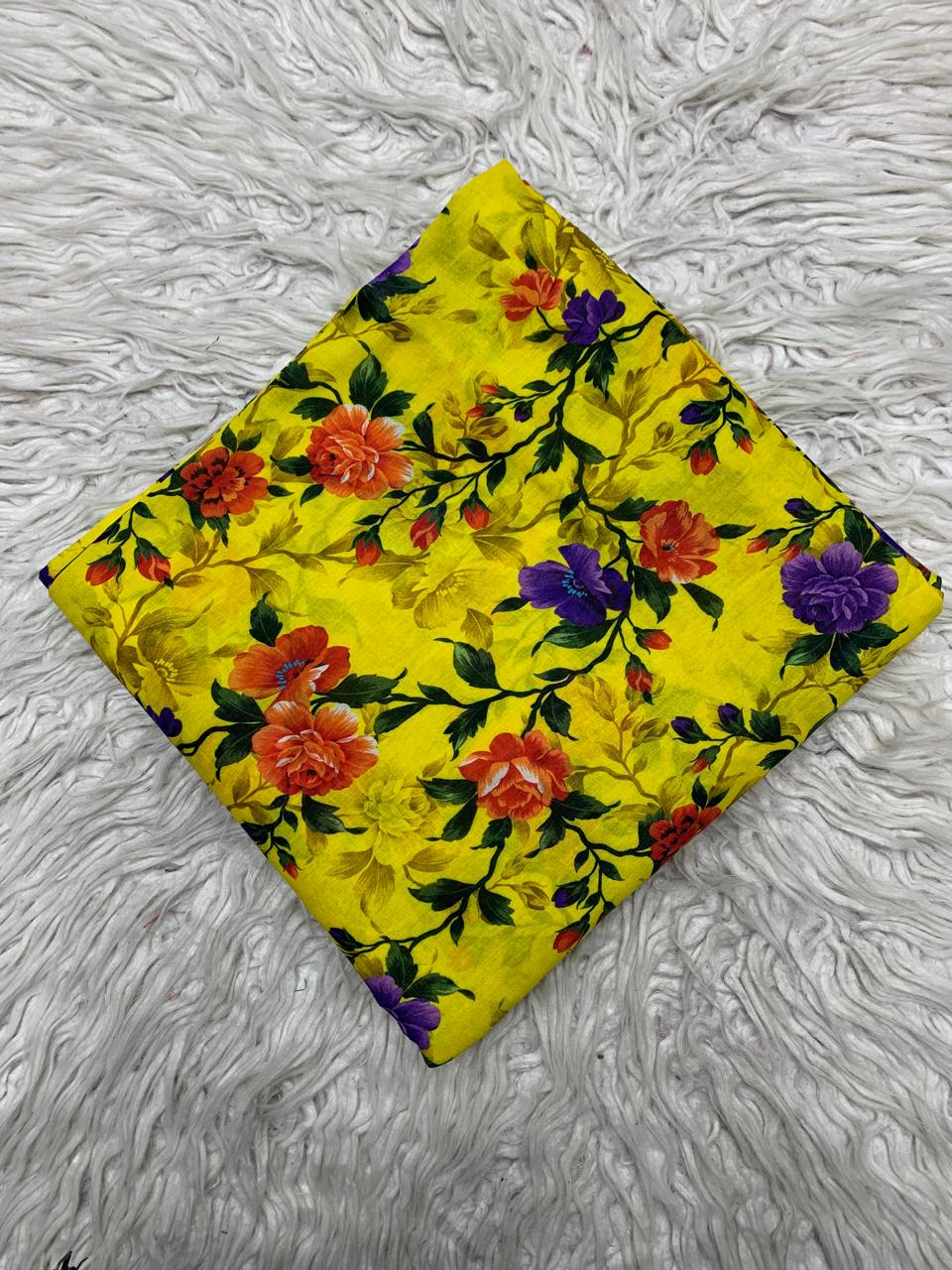 2Pc Supima Cross Slub Lawn Unstitched Suit D-32828