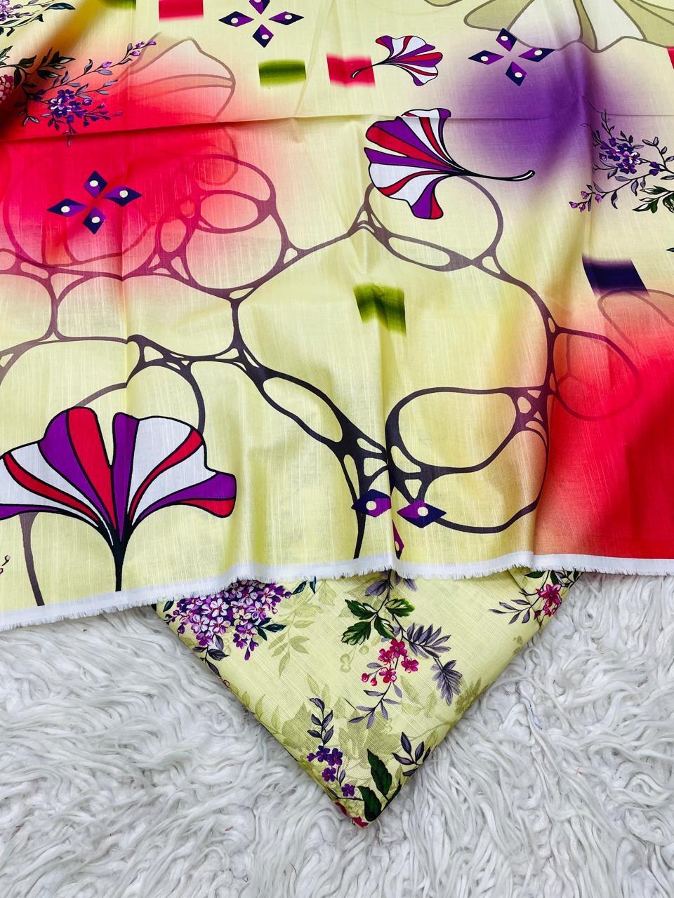 3 PC Slub Khaddar Allover Suit Vol-30